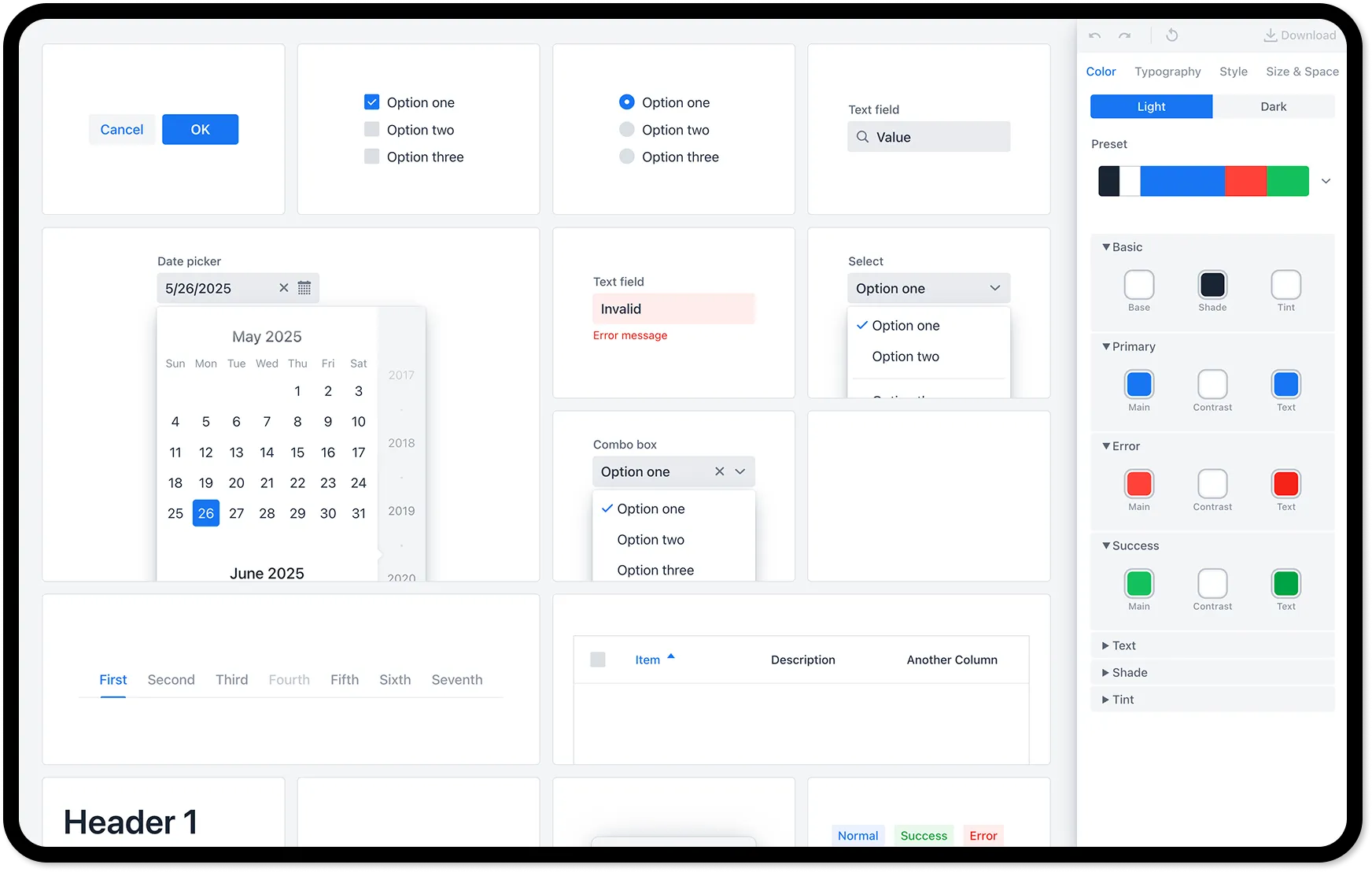 UI example